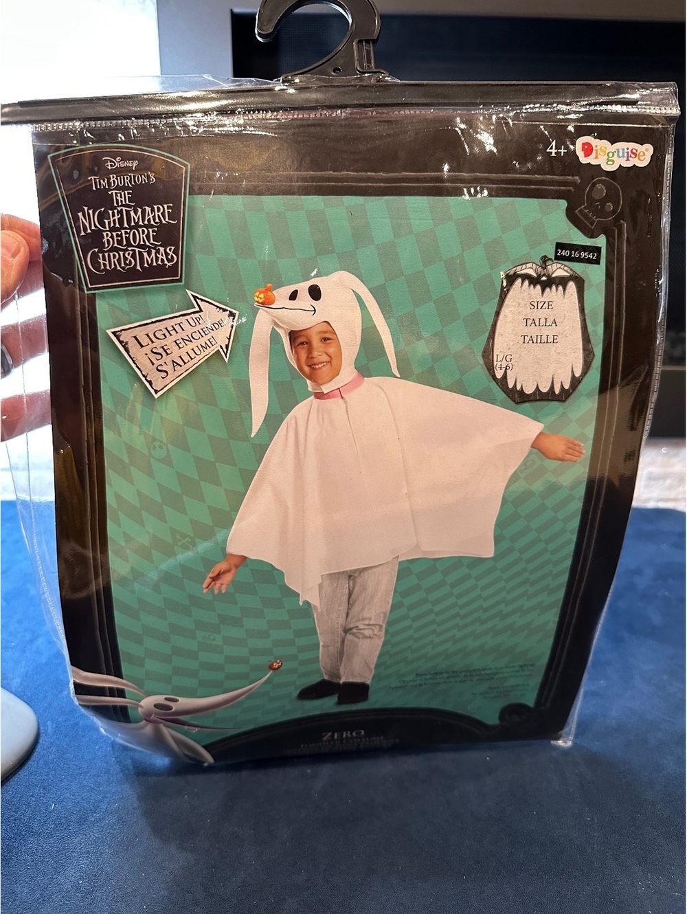 The Nightmare Before Christmas Zero Toddler Costume Light-Up Size Large